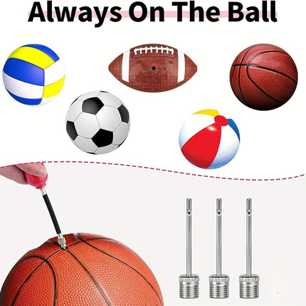 Ball pump needles - 3-pack - Durable stainless steel needles - Ball pump needles - Pump needles for football, basketball, volleyball and all sports balls.