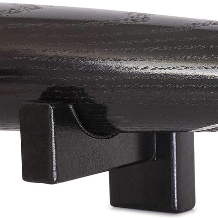 Display standard - Black - Baseball bat display standard - Baseball bat holder - Wall mounting - Horizontal baseball bat standard - Baseball bat holder - 2 pieces - Black.