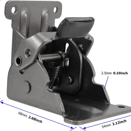 Table hinge - Folding hinge - 0-90 degree foldable - 8-pack - Lockable hinge - Lockable extension support bracket - with 64 screws, black.