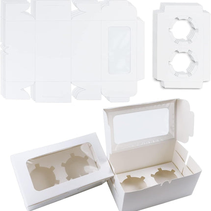 Cupcakedozen - With paper - 30 pieces - with 2 paper holders - Cupcake cases - Cake boxes - for birthday parties - Celebrations - Baking supplies - 16*9*7.5cm.