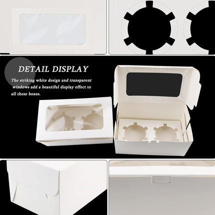 Cupcakedozen - With paper - 30 pieces - with 2 paper holders - Cupcake cases - Cake boxes - for birthday parties - Celebrations - Baking supplies - 16*9*7.5cm.