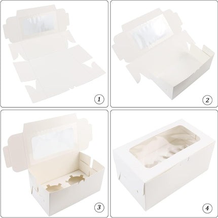 Cupcakedozen - With paper - 30 pieces - with 2 paper holders - Cupcake cases - Cake boxes - for birthday parties - Celebrations - Baking supplies - 16*9*7.5cm.