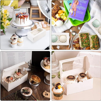 Cupcakedozen - With paper - 30 pieces - with 2 paper holders - Cupcake cases - Cake boxes - for birthday parties - Celebrations - Baking supplies - 16*9*7.5cm.