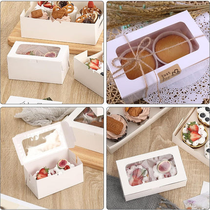Cupcakedozen - With paper - 30 pieces - with 2 paper holders - Cupcake cases - Cake boxes - for birthday parties - Celebrations - Baking supplies - 16*9*7.5cm.