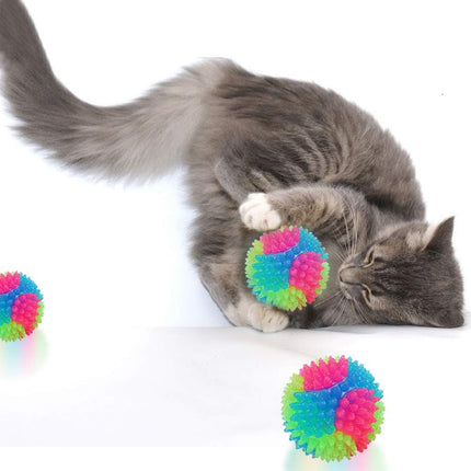Pet toy ball - 5 cm - Light-up dog ball - Flashing bouncy ball - Interactive light-up - LED pet toy - Suitable for puppies, small and medium dogs and cats.