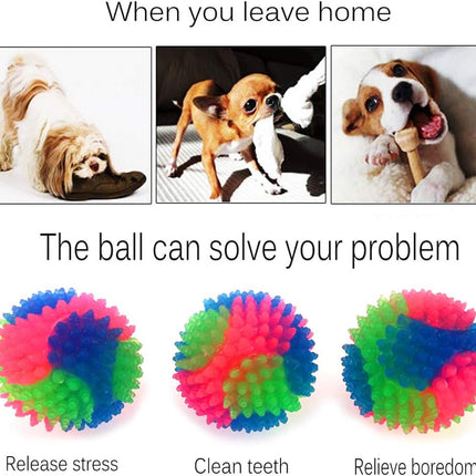 Pet toy ball - 5 cm - Light-up dog ball - Flashing bouncy ball - Interactive light-up - LED pet toy - Suitable for puppies, small and medium dogs and cats.