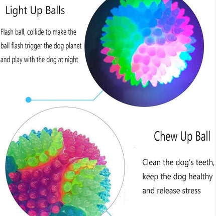 Pet toy ball - 5 cm - Light-up dog ball - Flashing bouncy ball - Interactive light-up - LED pet toy - Suitable for puppies, small and medium dogs and cats.