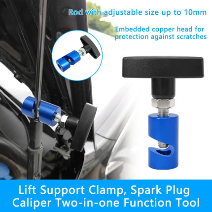 Hefsteunklem - 2 pieces - Bonnet support bar - Boot support - Non-slip device - Lifting bar - Non-slip tool.