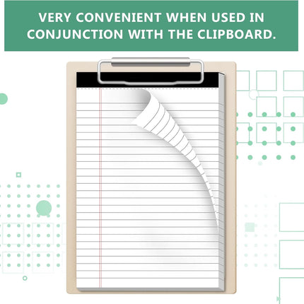 Notebooks - Notebooks - 5×8 inch - Notepads - 6-pack - for work, study, daily notes, checklists, lined writing pads, memos, office, home, school - 30 sheets/pack.