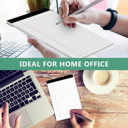 Notebooks - Notebooks - 5×8 inch - Notepads - 6-pack - for work, study, daily notes, checklists, lined writing pads, memos, office, home, school - 30 sheets/pack.