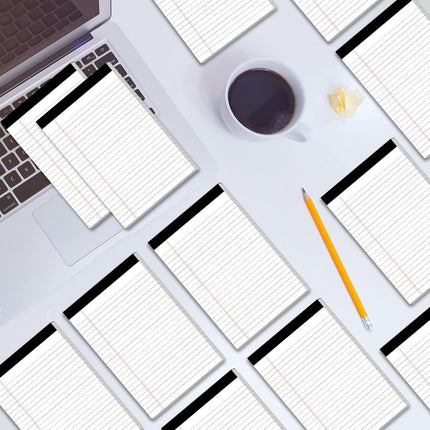 Notebooks - Notebooks - 5×8 inch - Notepads - 6-pack - for work, study, daily notes, checklists, lined writing pads, memos, office, home, school - 30 sheets/pack.