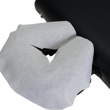 Disposable pillowcase - U-shaped pillow - 35*42cm - White - 100 pillowcases - Ultra soft - Anti-slip layer - Massage head support cover - Suitable for massage beds and chairs.