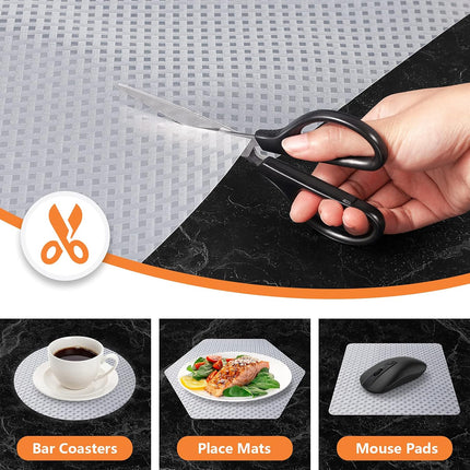 EVA Drawer Liner - Waterproof - Non-slip - Thickened - Drawer Mat - Insulation Mat - Clear - 50*150cm - Cuttable - Suitable for wardrobe, cabinet and shoe rack mats.
