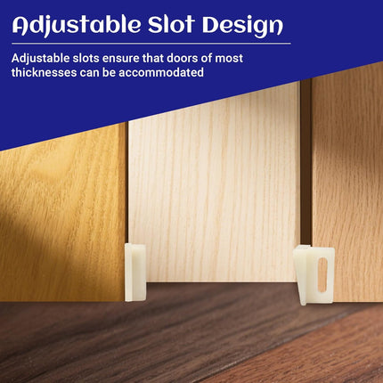 Biaungdo 10 Pack Pocket Door Bottom Guide, White Pocket Door Guide Kits Replacement.