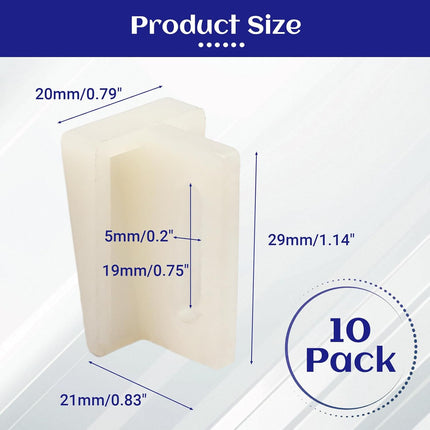 Biaungdo 10 Pack Pocket Door Bottom Guide, White Pocket Door Guide Kits Replacement.