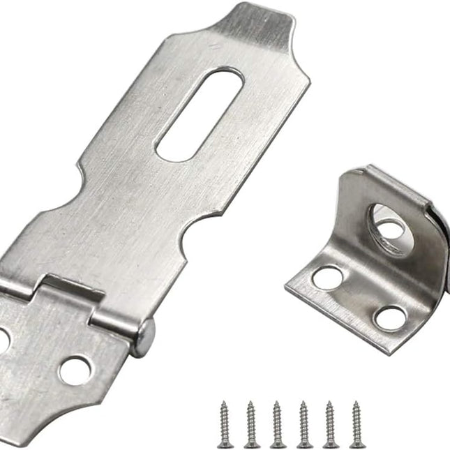 Biaungdo 2" Padlock Hasp Latch Lock Door Clasp Gate Lock Stainless Steel Silver 12 Pack.