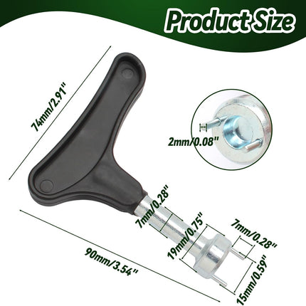 Biaungdo Golf Spike Tool for Spike Shoes, Black Golf Shoe Spike Wrench, Zinc Alloy Golf Spike Removal Tool.