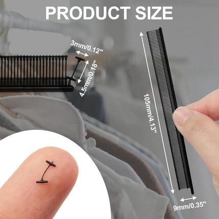 Biaungdo 2000 Pcs Mini Stitch Gun Fasteners Kit, 4.5 mm/0.18 inch Tiny Tagging Fasteners, Extra Fine Smallest Plastic Fastener for Micro Stitch Guns (Black + White).