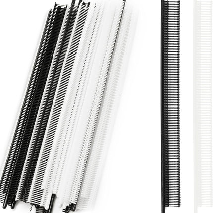 Biaungdo 2000 Pcs Mini Stitch Gun Fasteners Kit, 4.5 mm/0.18 inch Tiny Tagging Fasteners, Extra Fine Smallest Plastic Fastener for Micro Stitch Guns (Black + White).