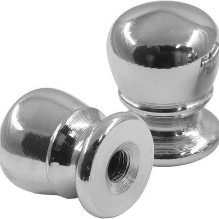 Biaungdo 2 Pcs Ball Lamp Finial Cap Knob, Silver Lamp Shade Screw Cap Top Lamps Decoration for Lamps Shade Holder, 1/4-27 Inch, Silver.