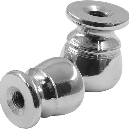Biaungdo 2 Pcs Ball Lamp Finial Cap Knob, Silver Lamp Shade Screw Cap Top Lamps Decoration for Lamps Shade Holder, 1/4-27 Inch, Silver.