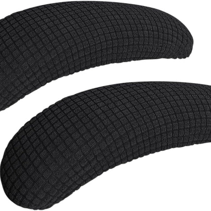 FORCHEER Office Chair Armrest Covers Stretchable Water Resistant Jacquard Elastic Band Short Computer Chair Arm Covers for Desk Chairs 8-13inch Washable 2 Pieces-Black.