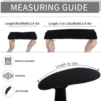 FORCHEER Office Chair Armrest Covers Stretchable Water Resistant Jacquard Elastic Band Short Computer Chair Arm Covers for Desk Chairs 8-13inch Washable 2 Pieces-Black.