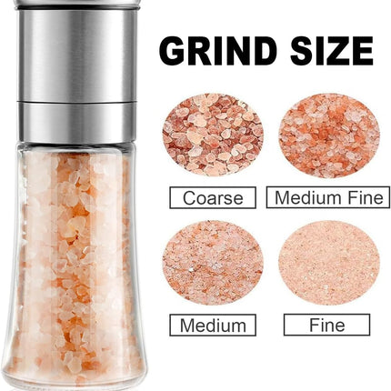 Salt Grinder Pepper Mill, and Set (Single Grinder).