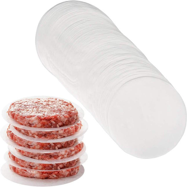 Hamburger Patty Paper Round 4.5 Inch, Set of 200, Non Stick Patty Paper Sheets for Burger Press, Patty Serperate and Cake Baking(5.5/6/7/8/9/10/12inch Available).