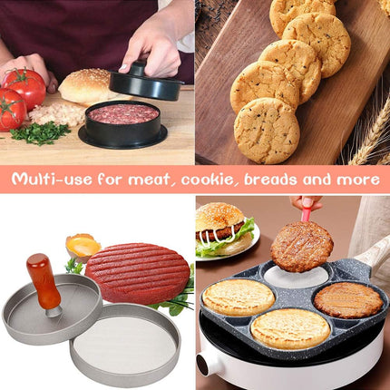 Hamburger Patty Paper Round 4.5 Inch, Set of 200, Non Stick Patty Paper Sheets for Burger Press, Patty Serperate and Cake Baking(5.5/6/7/8/9/10/12inch Available).