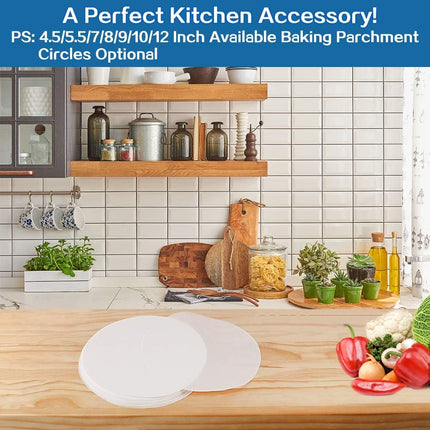 Hamburger Patty Paper Round 4.5 Inch, Set of 200, Non Stick Patty Paper Sheets for Burger Press, Patty Serperate and Cake Baking(5.5/6/7/8/9/10/12inch Available).