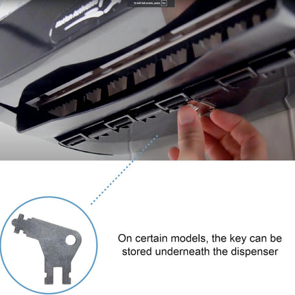 Paper Towel Dispenser Key for Georgia Pacific Commercial Machines - Also Fits GP Toilet Paper and Soap Dispensers, 3-pk.