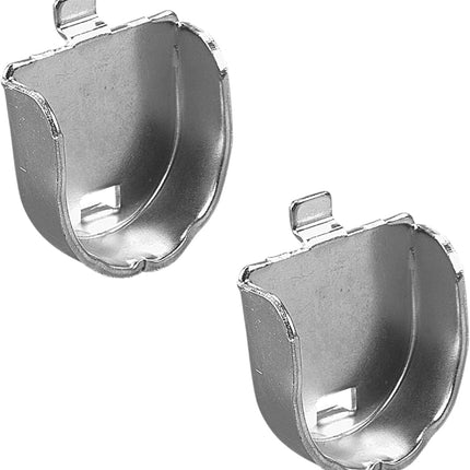 KV Closet Rod Pilaster Flange (2-pk) for 1-1/16" O.D. Tube - Made in USA - for Knape & Vogt 233 & 255 Series Pilasters - Wardrobe End Support Bracket, Heavy-Duty.