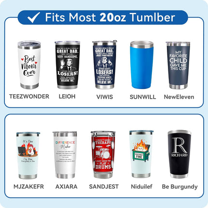 20 oz Straw Lid - Replacement Leak - Proof Cover for 3.2 - inch Press - Fit Cup Mouths of Brands: TEEZWONDER, LEIOH, VIWIS, SUNWILL, NewEleven, MJZAKEFR, AXIARA, Niduilef, SANDJEST(Purple).