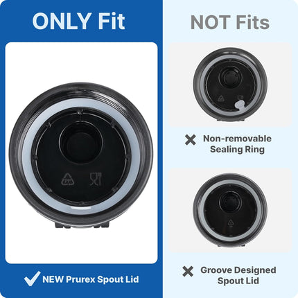 Gasket Replacement Three Finger Water Bottle Spout Lid ONLY, 4 Pack Silicone Sealing O Rings, Leak Proof & Precise Fit.