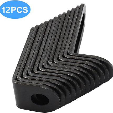 Biaungdo 12 Pcs 18x19x37mm/0.7"x0.75"x1.46" Adjustable Right Angle Brackets L-Shape Corner Brace Support Black.