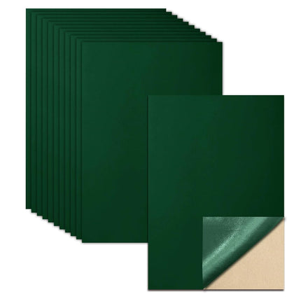 Biaungdo 12 Pcs Self Adhesive Felt Sheets, Dark Green 8 x 12 Inch Felt Fabric Sheet with Adhesive Backing for Arts Crafts Drawer Jewelry Box(A4 Size).