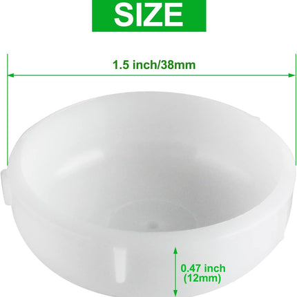 Biaungdo 24 Pack 1.5 Inch Wrought Iron Patio Furniture Feet, Patio Furniture Seating Glides, Round Outdoor Chair Leg Floor Protectors, End Cap Feet Inserts (White).