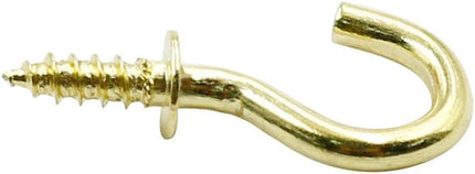 Biaungdo 100 Pcs 1/2" Ceiling Cups Hooks Screw Hooks Ceiling Cup Hooks Self-Tapping Screws Hooks Gold.