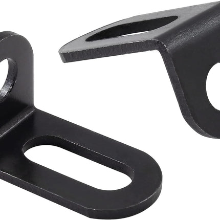 Biaungdo 18x18x33mm/0.7"x0.7"x1.3" Adjustable Right Angle Brackets L-Shape Corner Brace Support Black- (30 Pcs).