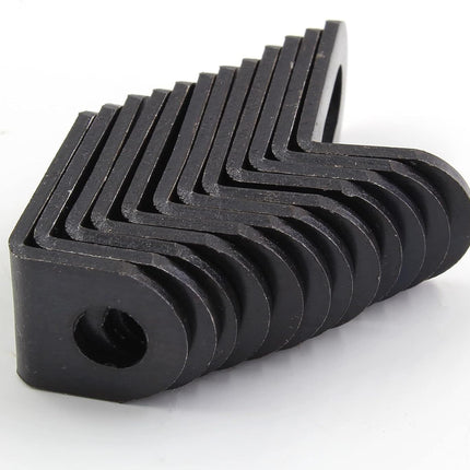 Biaungdo 18x18x33mm/0.7"x0.7"x1.3" Adjustable Right Angle Brackets L-Shape Corner Brace Support Black- (30 Pcs).