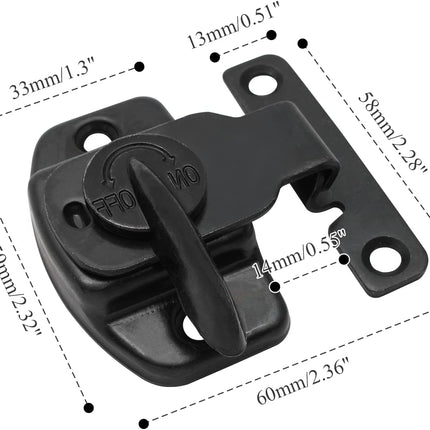 Biaungdo 4 Pieces Metal Dining Table Locks Dining Training Table Buckles Latches Table Connectors Leaf Latch Hardware Accessories(Black).