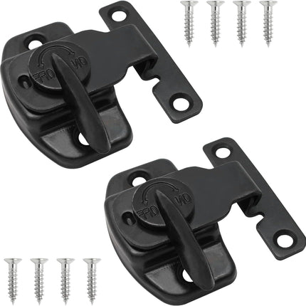 Biaungdo 4 Pieces Metal Dining Table Locks Dining Training Table Buckles Latches Table Connectors Leaf Latch Hardware Accessories(Black).