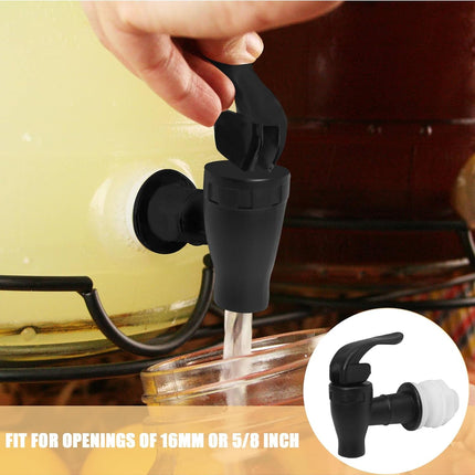 Biaungdo 2 Pcs Replacement Spigot for Beverage Dispenser, Black Push Style Beverage Dispenser Carafe Spigot Water Dispenser Replacement Spout Faucet.