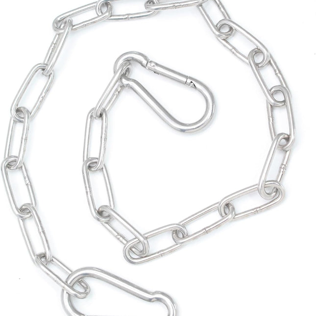 Biaungdo 20 Inch Gate Chain Lock, Chain Link Lock Fence Gate Latch with Carabiner, Stainless Steel Chain Link Gate Lock for Outdoor Fence, Livestock Gate, Yard.