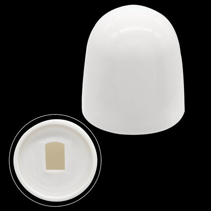 Biaungdo 2 Pcs Universal Tall Toilet Bolt Caps, White Plastic Toilet Floor Caps with Washers Round Push-On Bottom Toilet Bowl Bolt Caps Covers for Home, Office(37mm Height).