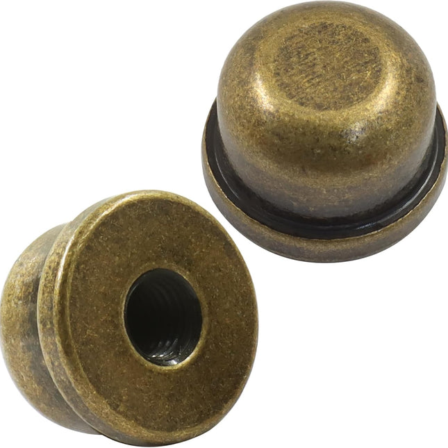 Biaungdo 2 Pack Metal Lamp Finial Cap Knob, Lamp Shade Screw Cap Top Lamps Decoration for Lamps Shade Holder, 1/4-27 Inch, Bronze.