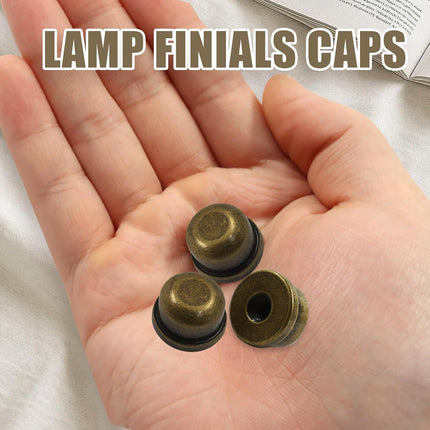 Biaungdo 2 Pack Metal Lamp Finial Cap Knob, Lamp Shade Screw Cap Top Lamps Decoration for Lamps Shade Holder, 1/4-27 Inch, Bronze.