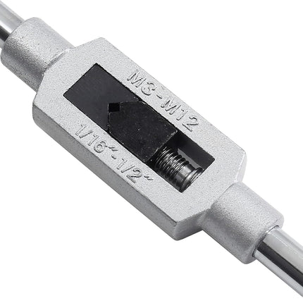 Biaungdo 1/16"- 1/2" Tap Capacity Adjustable Tapping Wrench Profesional Handle Tap and Reamer Wrench (M3-12).
