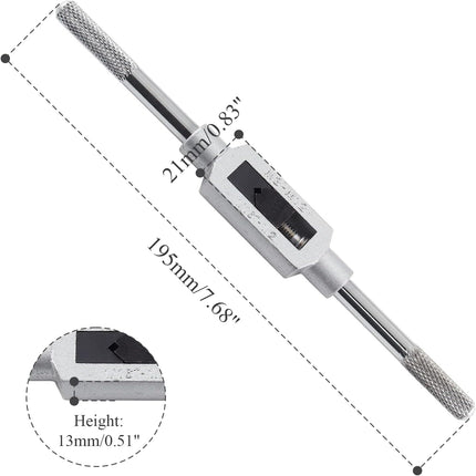 Biaungdo 1/16"- 1/2" Tap Capacity Adjustable Tapping Wrench Profesional Handle Tap and Reamer Wrench (M3-12).